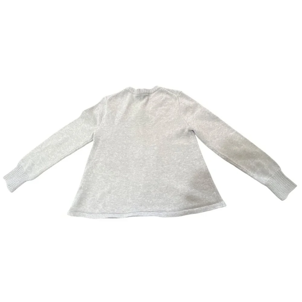 Polo Ralph Lauren Girls Knit Sweater New York City Embroidered Girl Gray Size 7 - Picture 4 of 8